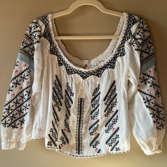 Free People All I Need Embroidered Crop Top - Picture 4 of 7
